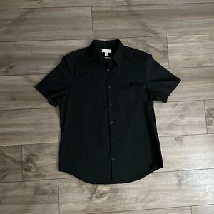 Men’s Calvin Klein Black Short Sleeve Button Up